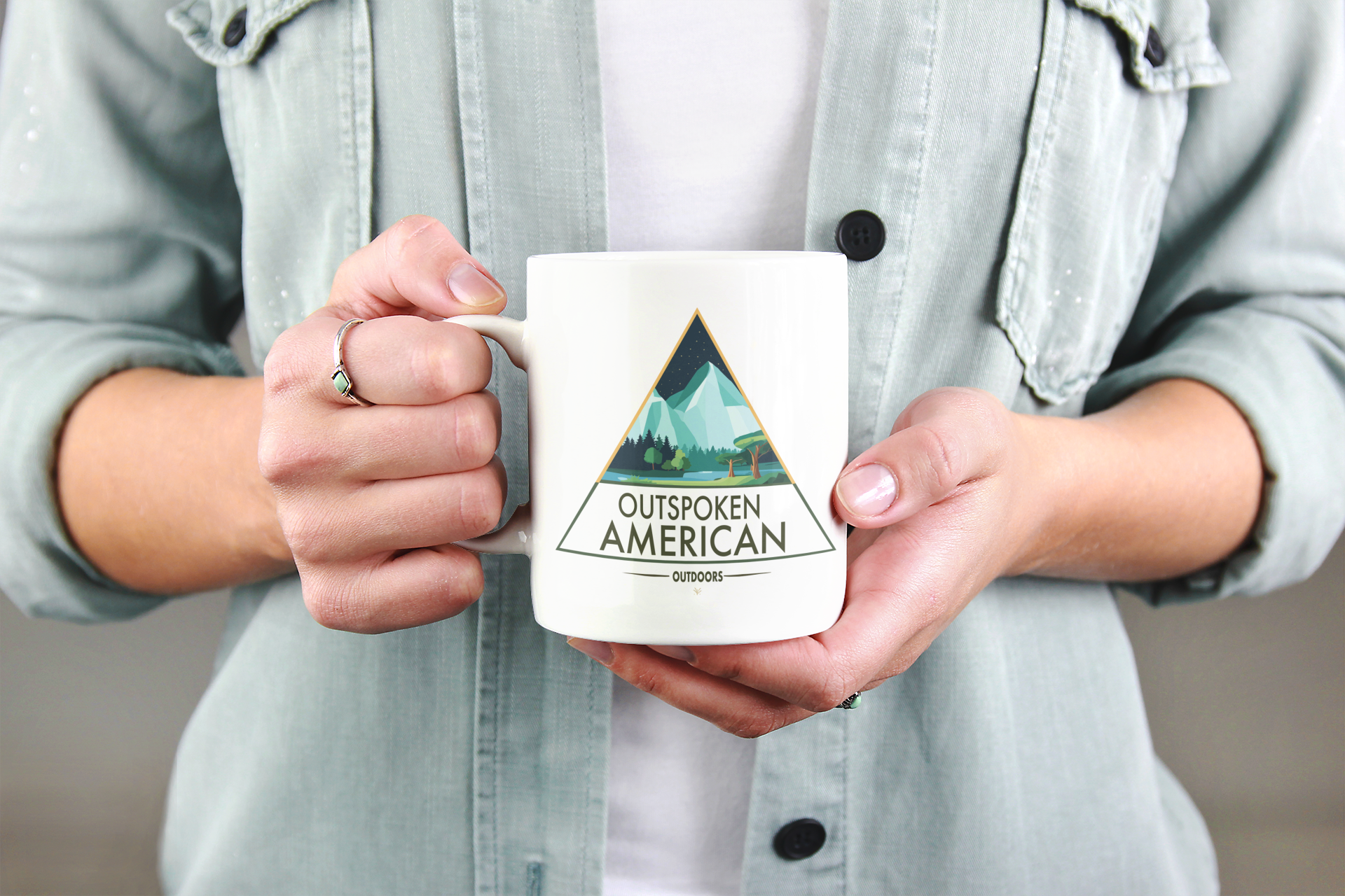 Outspoken American Outdoors (HAWKSBILL Design) Mug