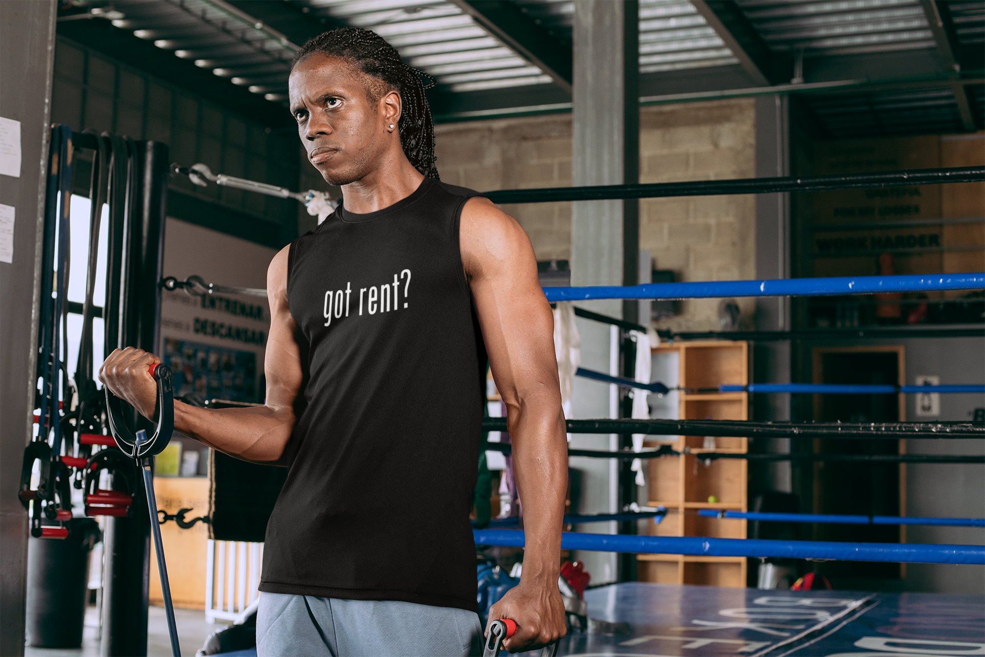 got rent? Muscle Shirt