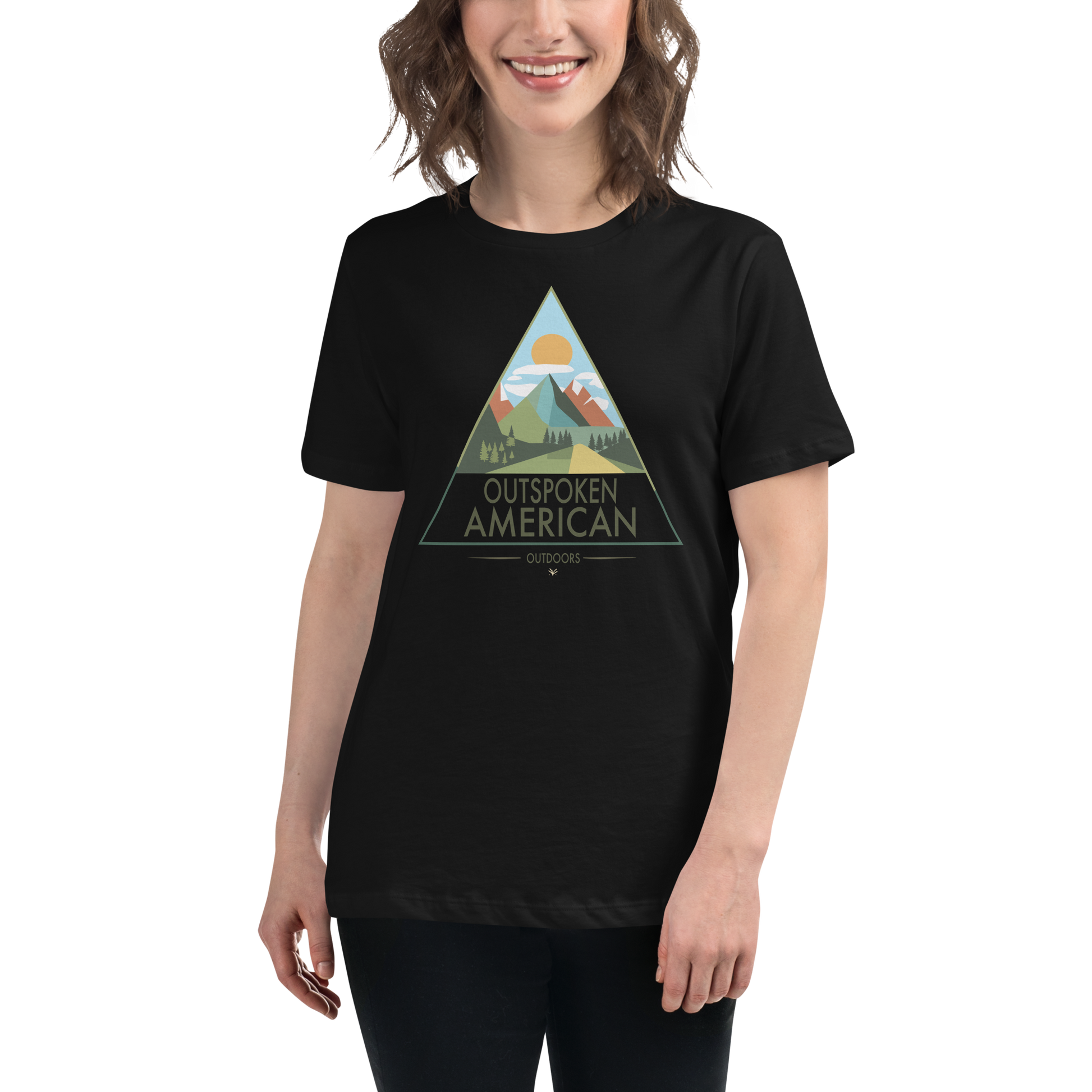 Outspoken American Outdoors (MONROE Design) Women's Tee